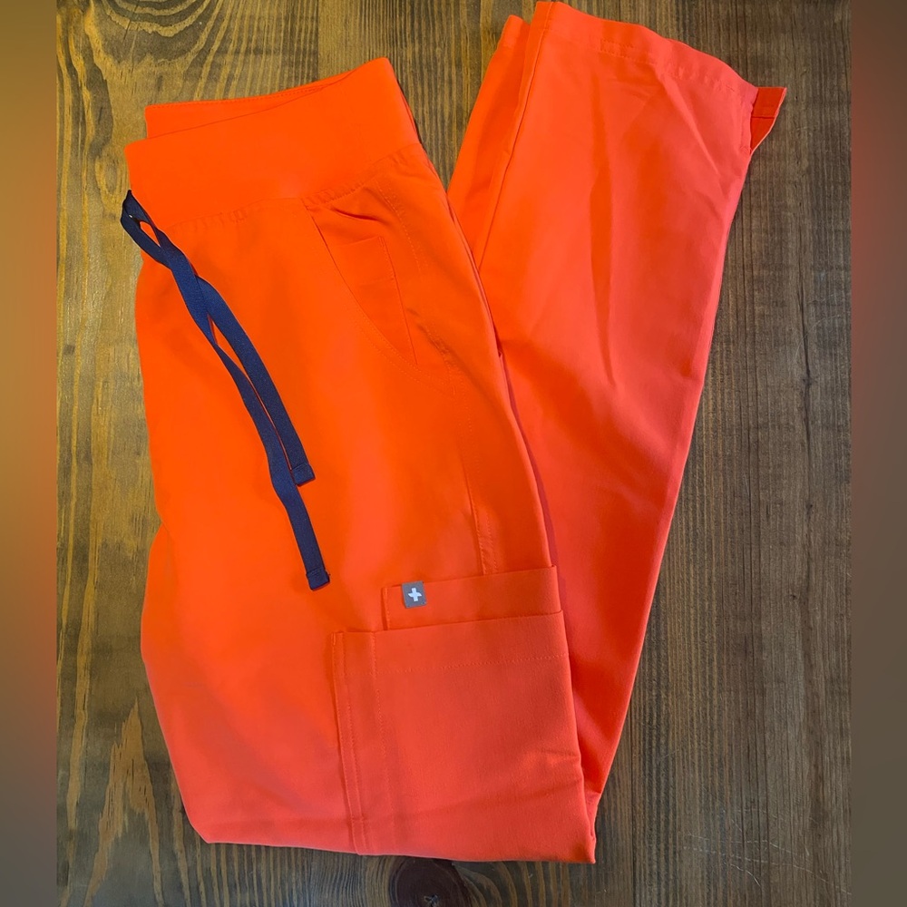 FIGS Women Fiery Coral Limited Edition Scrubs Set